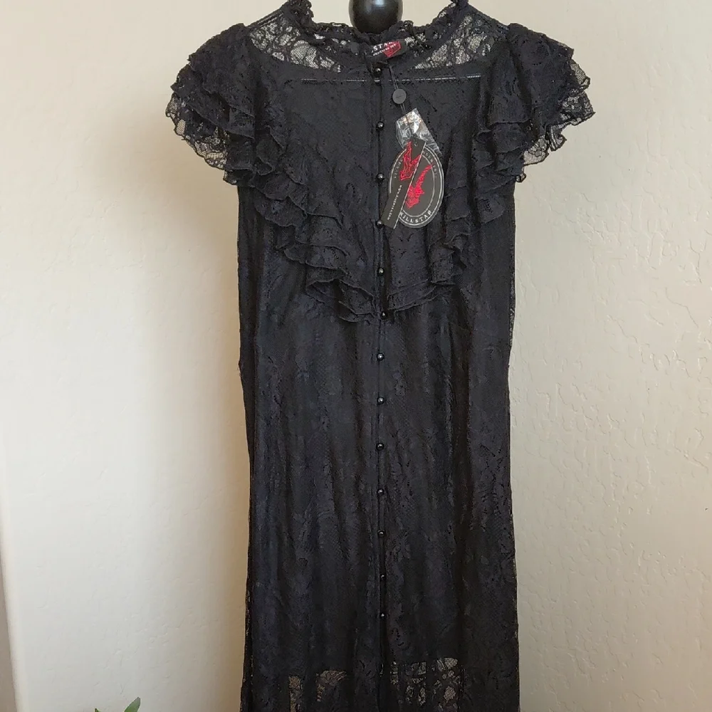 KILLSTAR VAMPIRES BALL 3XL CUSTOM BLACK LACE FULLY LINED TO KNEE - Picture 1 of 13
